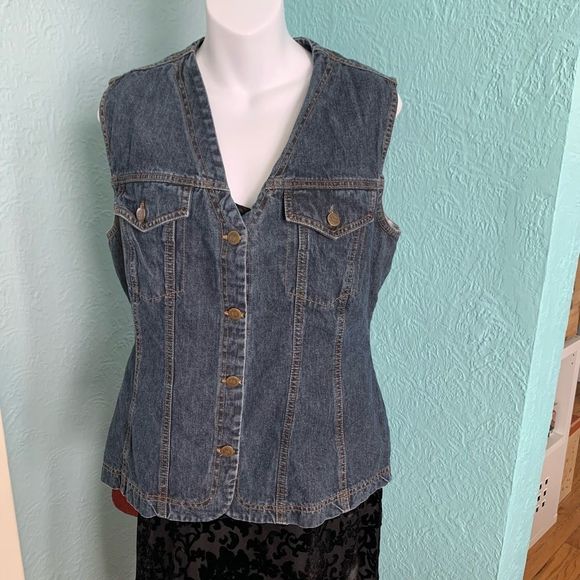 Vintage Denim Vest-L - Picture 2 of 6